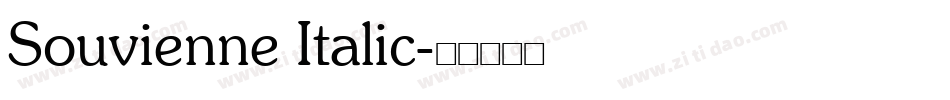 Souvienne Italic字体转换